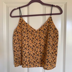 Shein - yellow floral spaghetti strap tank
